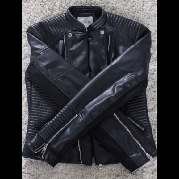 Zara Jackets & Blazers - Zara faux leather jacket